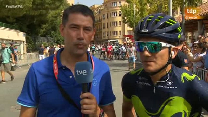 El corredor ecuatoriano del Movistar ha venido a la Vuelta "para aprender" ya que es su primera gran carrera de tres semanas.