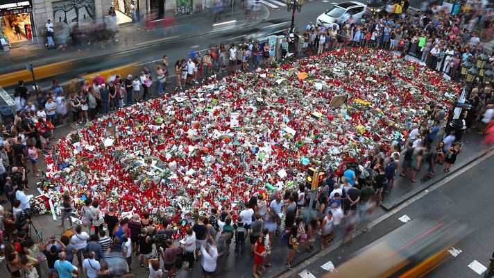 Telediario 1 - Barcelona se manifiesta este sábado contra el terrorismo