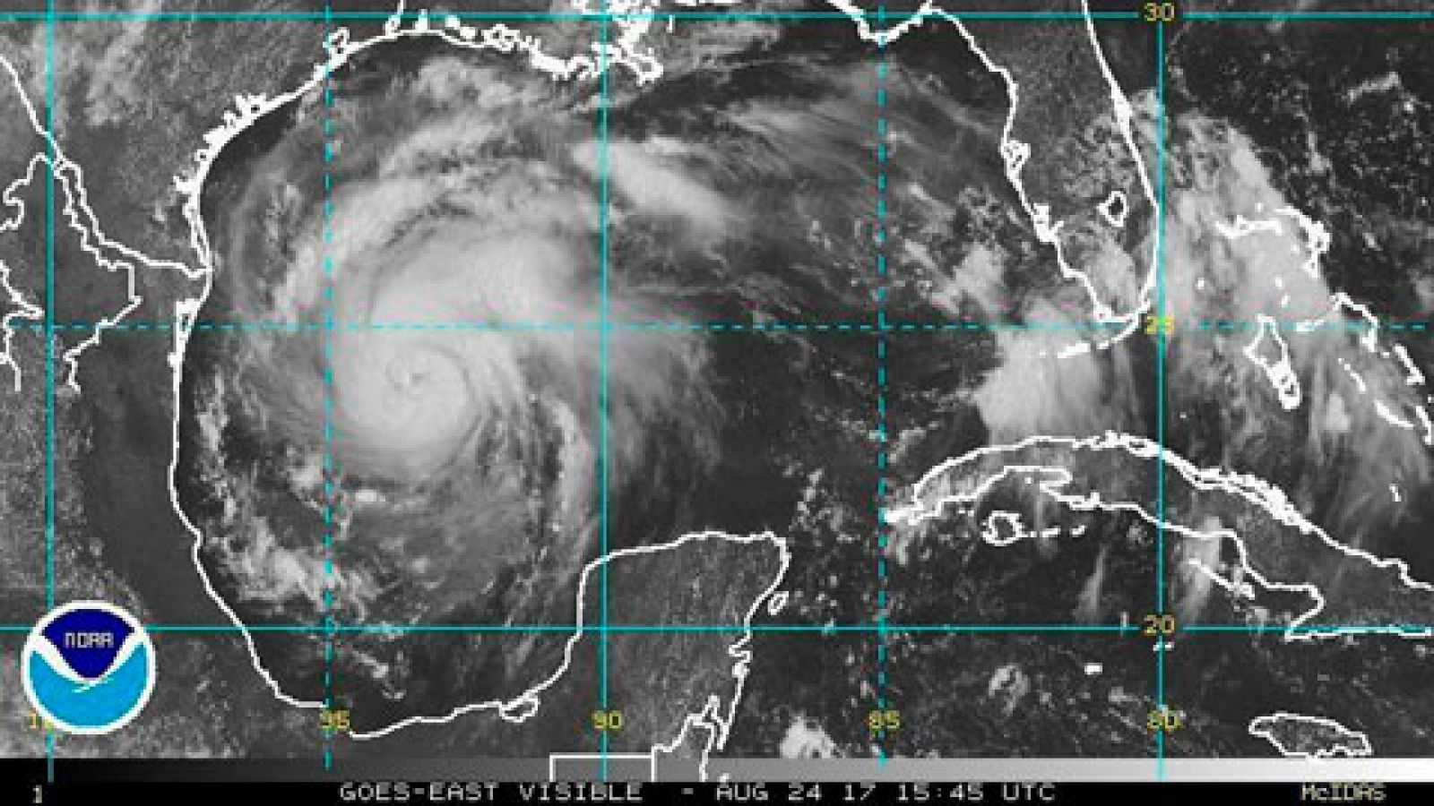 Telediario 1: El huracán Harvey pierde intensidad al aterrizar en Texas  | RTVE Play