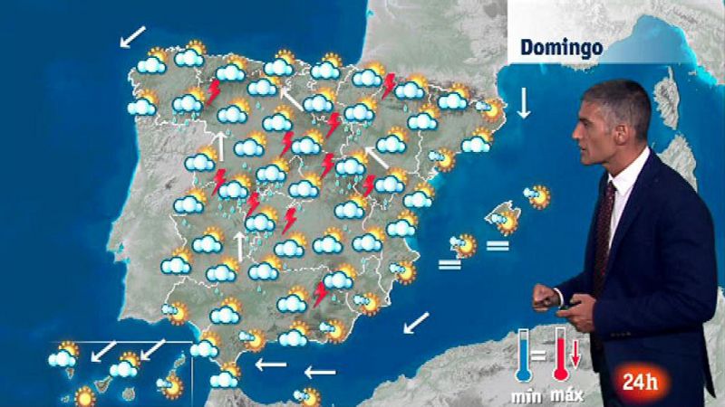 Tormentas fuertes en Extremadura, Andalucía y centro peninsular