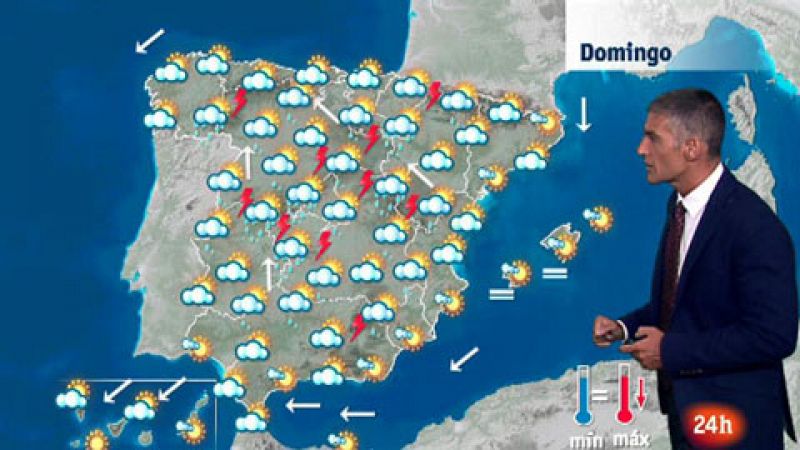 Tormentas fuertes en Extremadura, Andalucía y centro peninsular