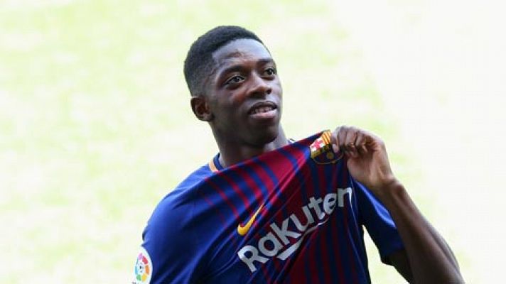 Telediario 1 - La presentación de Dembélé agita al Camp Nou