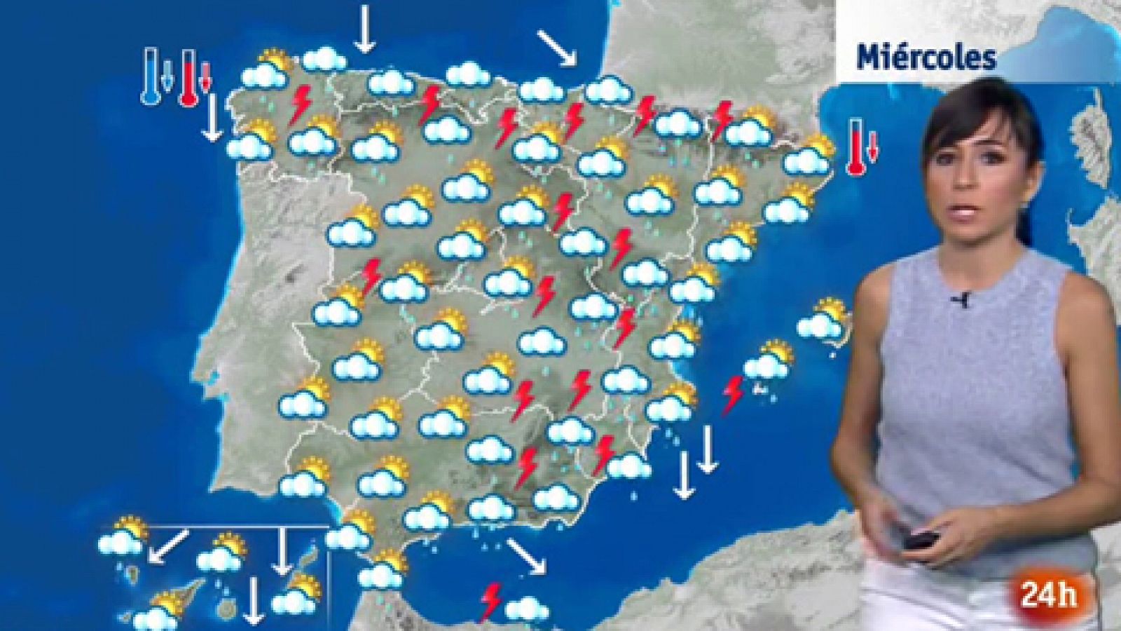 El tiempo: Tormentas fuertes en el este peninsular, en el Cantábrico y Pirineos | RTVE Play