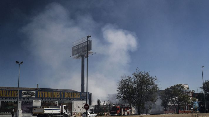 Telediario 1 - Un incendio en Fuenlabrada provoca una nube tóxica