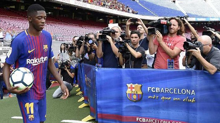 Telediario 1 - Dembelé es, por descarte, la estrella del mercado de fichajes