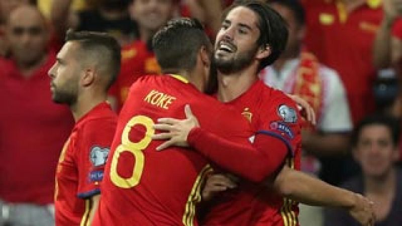 España 1-0 Italia. Isco. Minuto 13