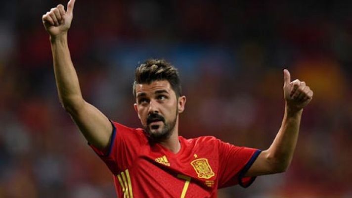 Telediario 1 - Villa volvió a jugar con la selección tres años después