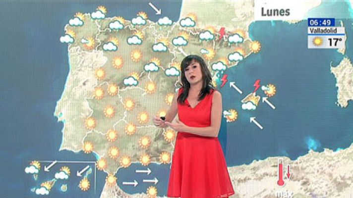 Lluvia en áreas de Cataluña, Baleares y del norte peninsular