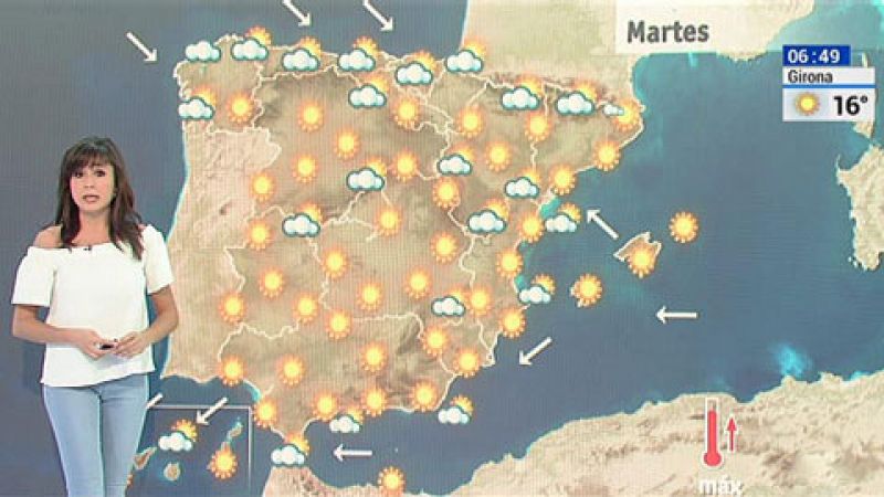 Suben las temperaturas en casi todo el país, menos en el norte, y bajan en el sureste