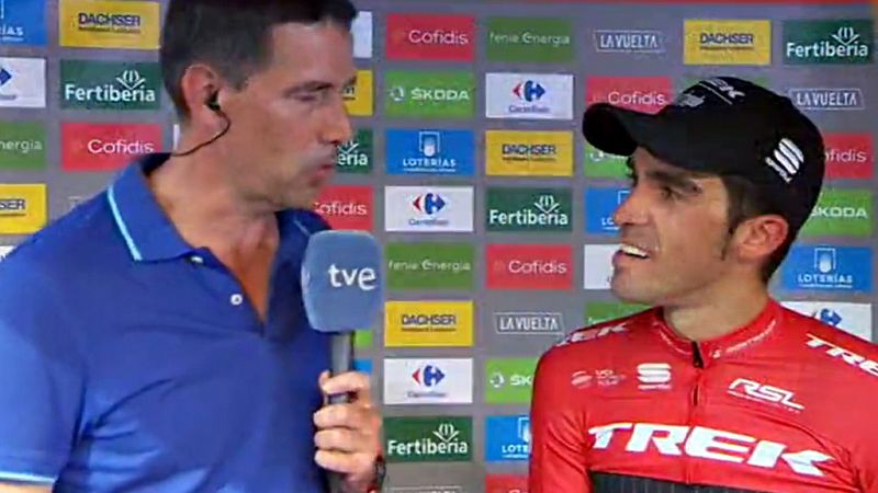 Alberto Contador (Trek), "contento" con la "buena contrarreloj" que ha hecho hoy camino de Logroo, ha avanzado que cree que an "van a pasar cosas" en los "cinco das bonitos" que quedan de la Vuelta a Espaa 2017.