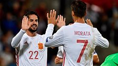 Liechtenstein 0-3 España. Minuto 16. Isco