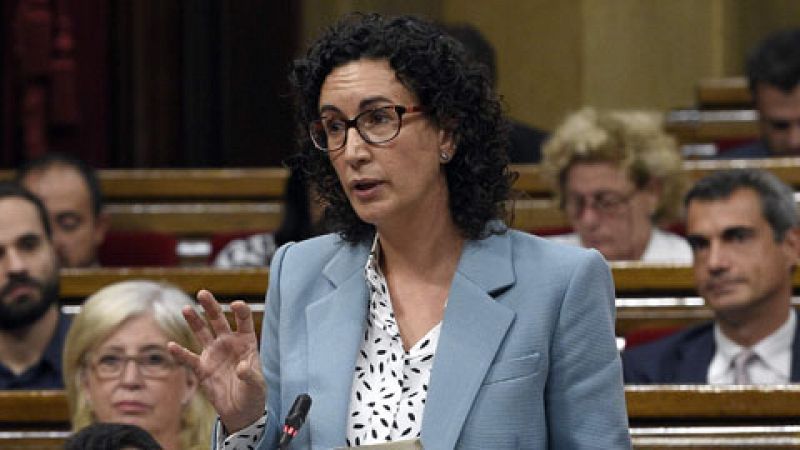 La portavoz de Junts pel Sí, Marta Rovira, defiende el "derecho a decidir" en Cataluña