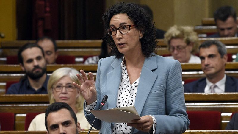 La portavoz de Junts pel Sí, Marta Rovira, defiende el "derecho a decidir" en Cataluña