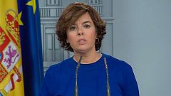 Sáenz de Santamaría: "Es un acto de fuerza, no un debate político"