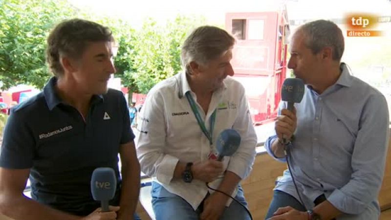 El mánager general del Movistar Team ha sido entrevistado por Carlos de Andrés y Pedro Delgado al término de la etapa 18.