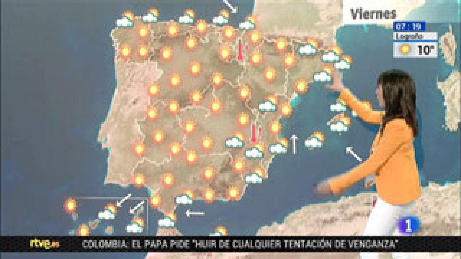 El tiempo: Nuboso en el norte peninsular y Baleares y estable en el resto | RTVE Play