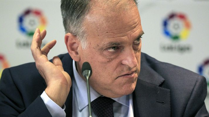 Telediario 1 - Tebas advierte de que si Cataluña se independiza, sus cubles no jugarán en la Liga española