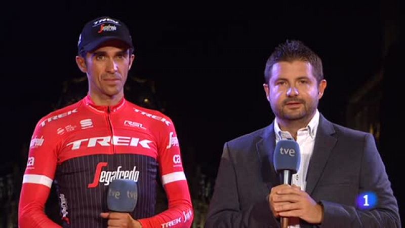 Alberto Contador se ha retirado del ciclismo profesional en la Plaza de Cibeles de Madrid aclamado por la multitud pero sin derramar lgrimas, como hizo ayer tras su pico triunfo en L'Angrilu.