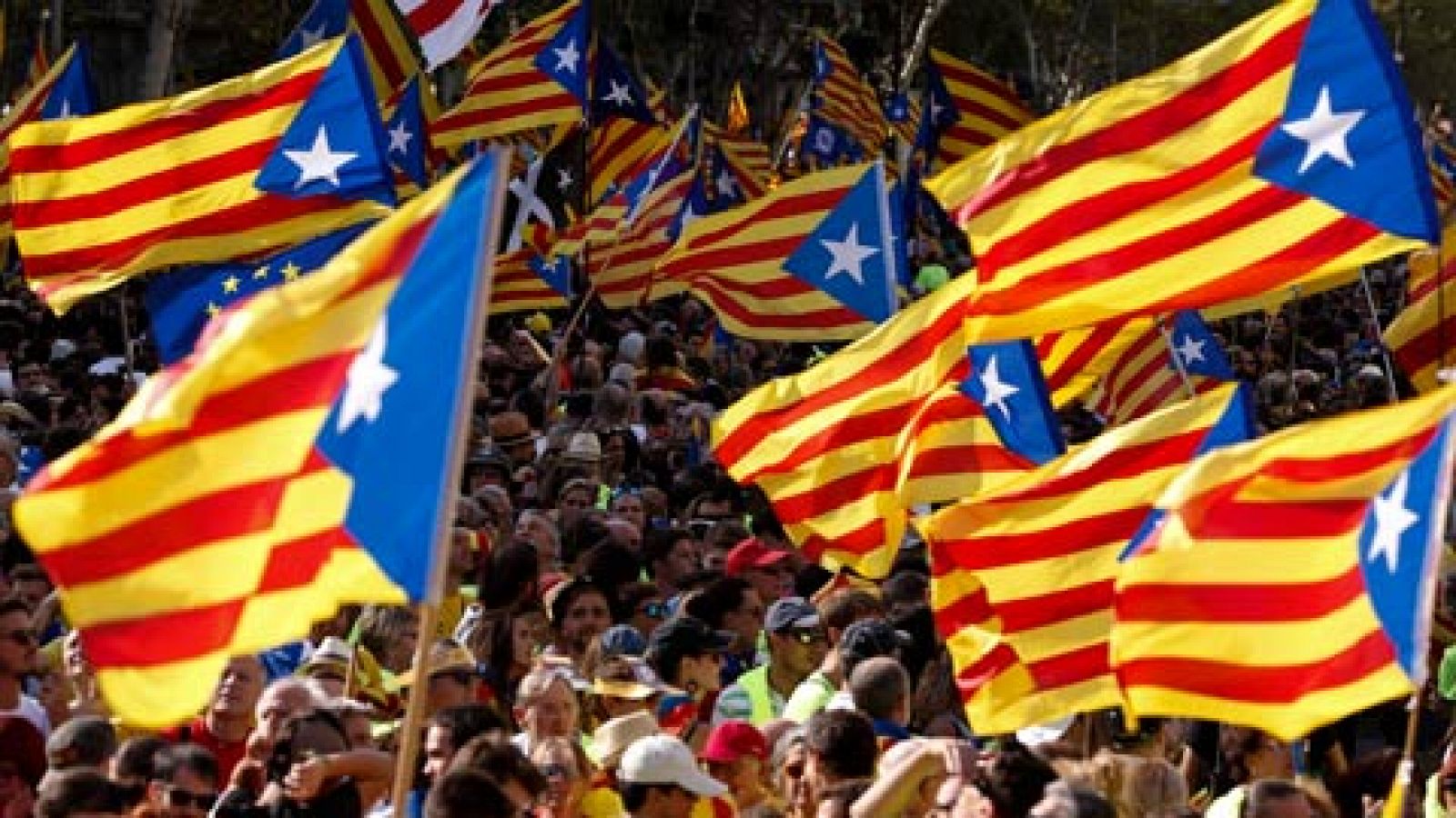 Telediario 1: La Diada de Cataluña se convierte en un grito a favor del referéndum: "Votaremos, quieran o no quieran" | RTVE Play