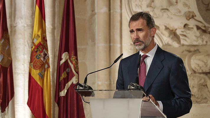 Telediario 1 - El Rey dice que la "constitución prevalecerá sobre cualquier quiebra de la convivencia"