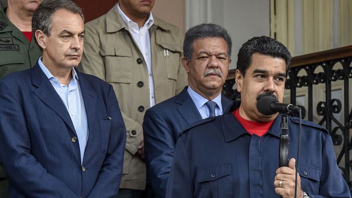 Telediario 1 - Maduro acepta reanudar el diálogo con la oposición con la mediación de Zapatero