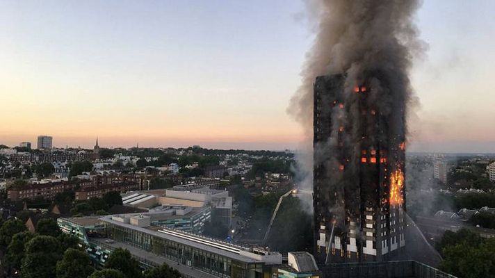 Telediario 1 - Comienza la investigación oficial sobre el incendio en la torre Grenfell de Londres