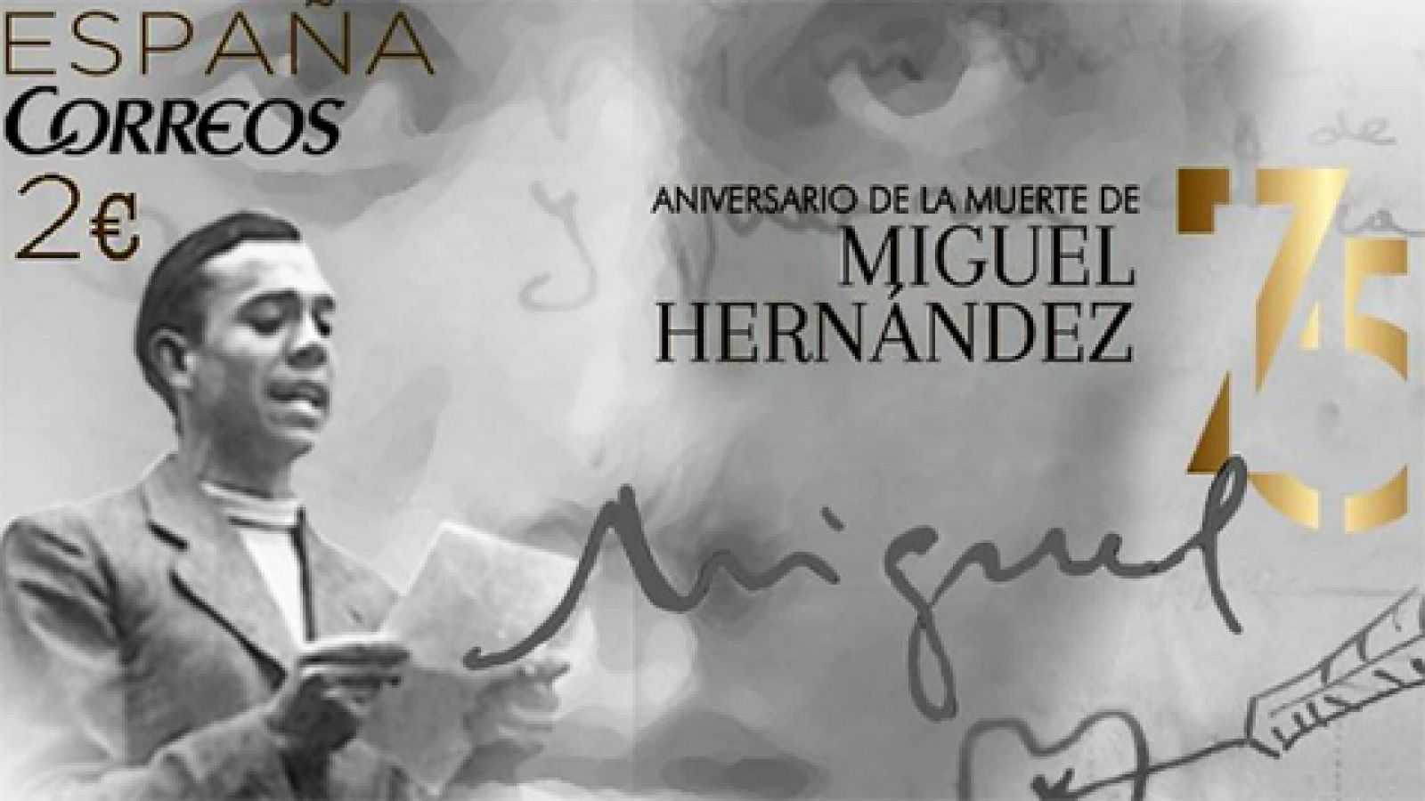 Telediario 1: Correos dedica al poeta Miguel Hernández su nuevo sello | RTVE Play
