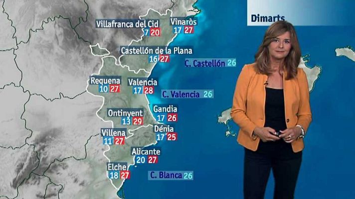 L'informatiu - Comunitat Valenciana - El tiempo en la Comunidad Valenciana - 18/09/17