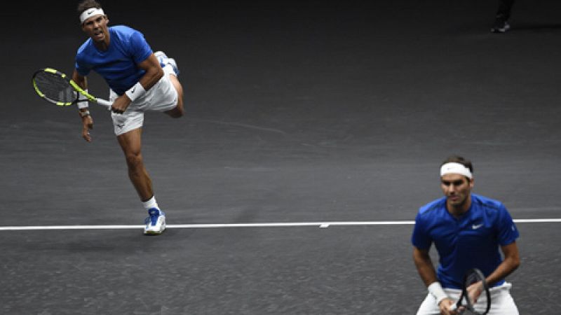En un histórico partido de dobles con Nadal y Federer formando una pareja de ensueño, Europa ha aumentado su distancia sobre el resto del mundo en la Copa Laver, tras la victoria sobre Sam Querrey y Jack Sock.