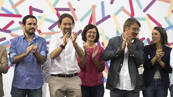 Telediario 1 - Celebración de la Asamblea de parlamentarios y alcaldes propuesta por Unidos-Podemos en Zaragoza