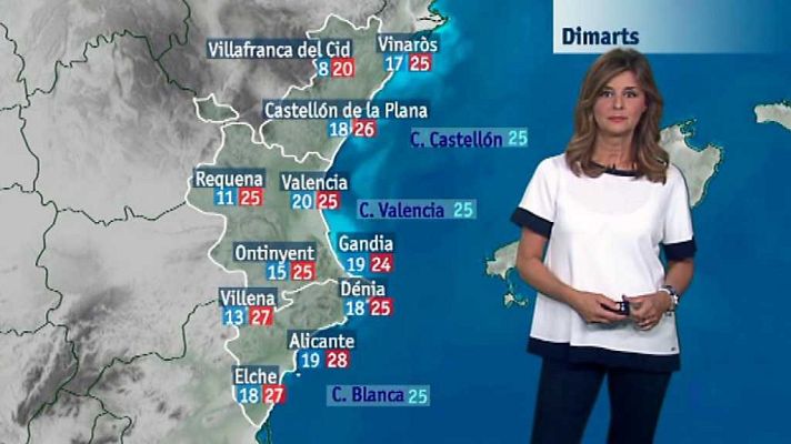 L'informatiu - Comunitat Valenciana - El tiempo en la Comunidad Valenciana - 25/09/17