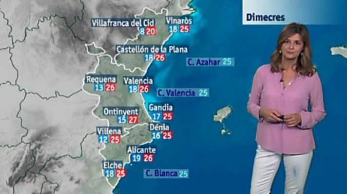 L'informatiu - Comunitat Valenciana - El tiempo en la Comunidad Valenciana - 26/09/17