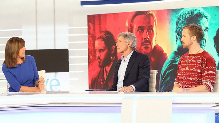 Entrevista de Ana Blanco a Harrison Ford y Ryan Gosling en el Telediario de TVE