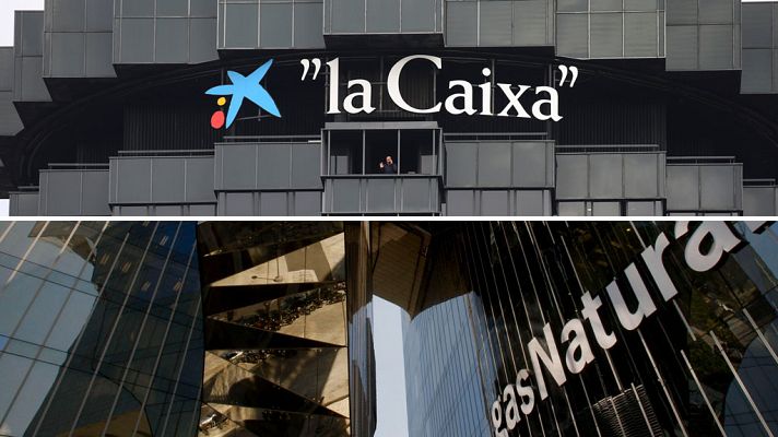 Telediario 1 - CaixaBank y Gas Natural trasladan su sede social fuera de Cataluña