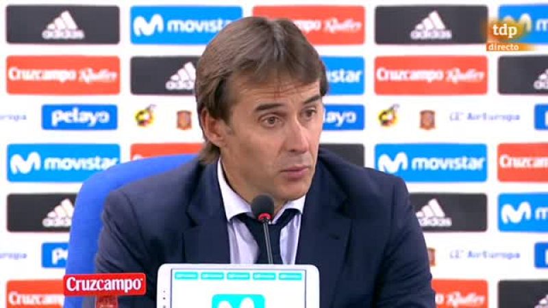 Clasificación Mundial 2018 | Lopetegui: "Toca empezar a poner el foco en las noticias positivas, en el fútbol y en el país"
