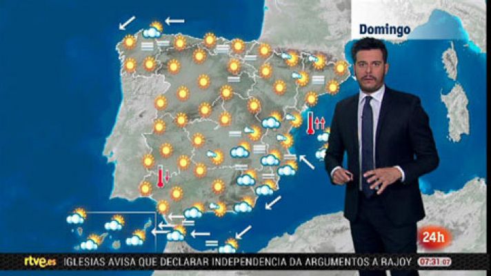 Temperaturas más altas de lo normal sobre todo en la vertiente atlántica