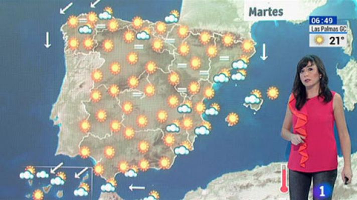 El tiempo - Cielos nubosos en Cataluña, Baleares y Canarias