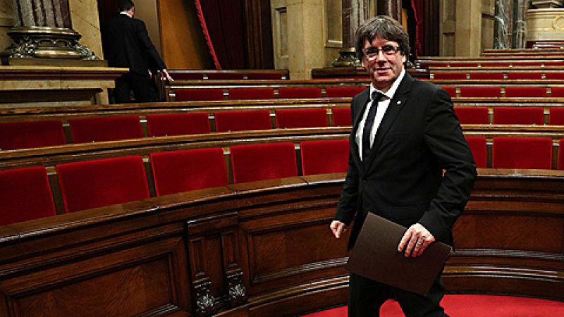 La declaración de Puigdemont se ha retrasado una hora