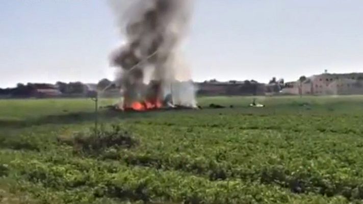  - Un avión Eurofighter se estrella cerca su base en Albacete tras participar en el desfile de la Fiesta Nacional