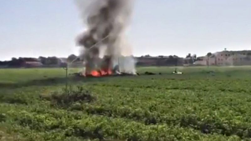 Un avión Eurofighter se estrella cerca su base en Albacete tras participar en el desfile de la Fiesta Nacional