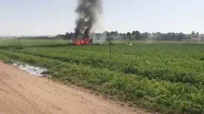 Muere el piloto de un Eurofighter estrellado en Albacete cuando regresaba del desfile de la Fiesta Nacional