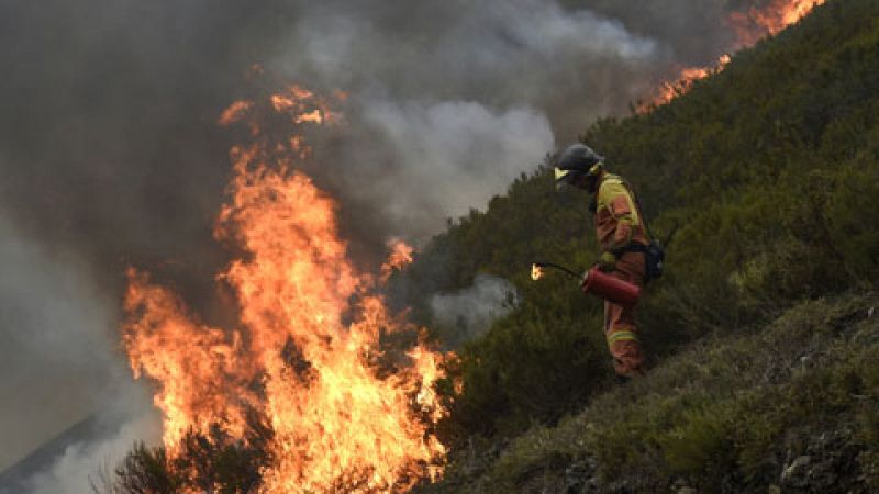 La lluvia y la bajada de temperaturas ayudan en la extinción de los incendios de Asturias