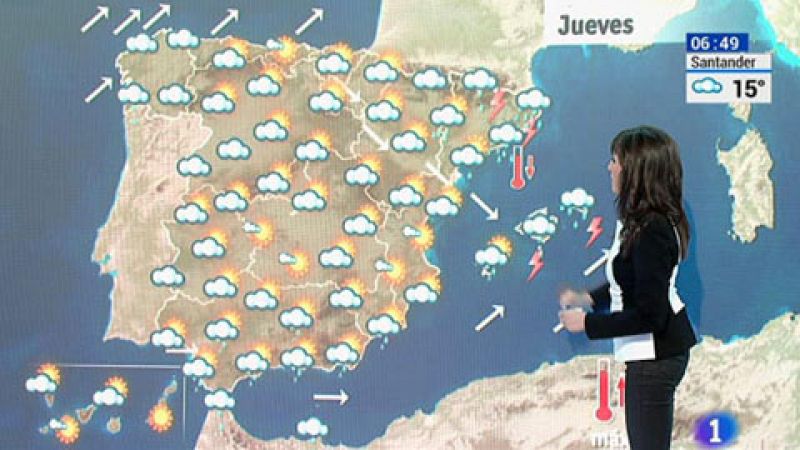 Fuertes lluvias en Cataluña y Baleares 