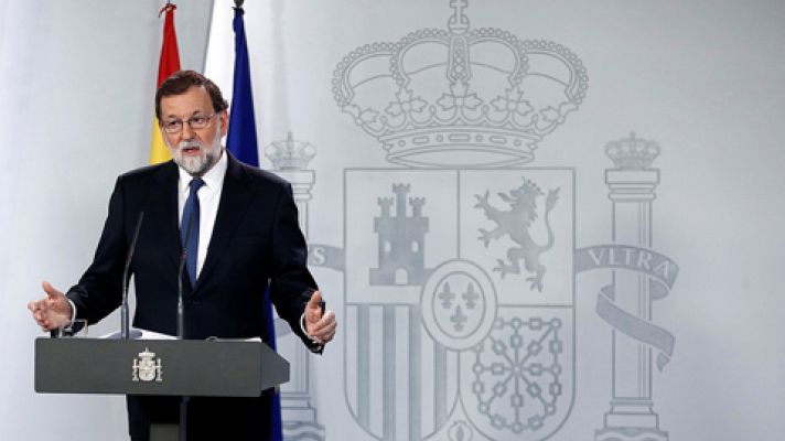 Telediario 1 - Rajoy aplica el artículo 155 a Cataluña