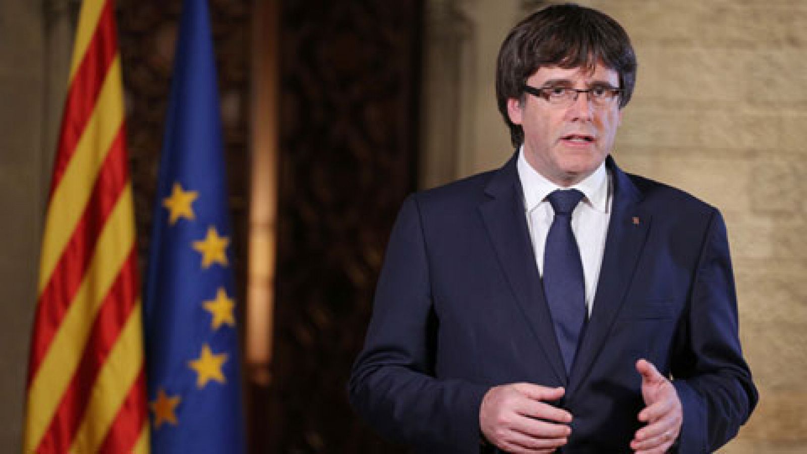 Telediario 1: Puigdemont llama al Parlament a decidir sobre el intento de "liquidar" el autogobierno en Cataluña | RTVE Play