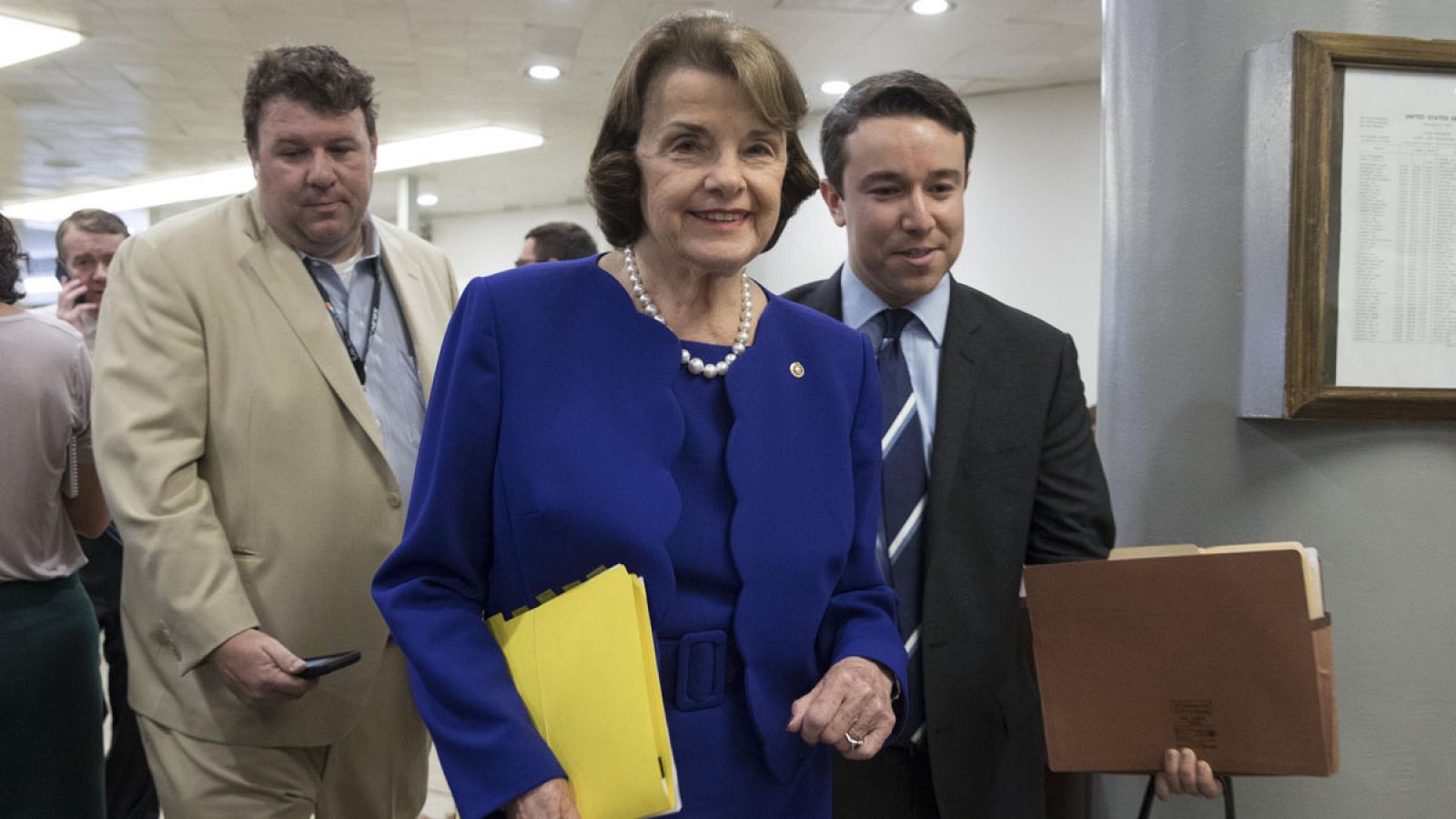 Fotografía de archivo de la senadora californiana Dianne Feinstein