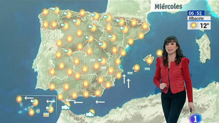 Temperaturas diurnas altas y cielo poco nuboso