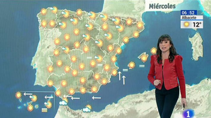 El tiempo - Temperaturas diurnas altas y cielo poco nuboso