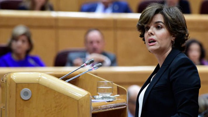 Telediario 1 - El Gobierno defiende la aplicación del 155 para proteger el interés de los españoles y los catalanes