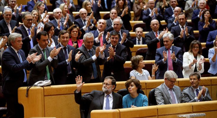 El Senado autoriza al Gobierno a aplicar las medidas del articulo 155 en Cataluña